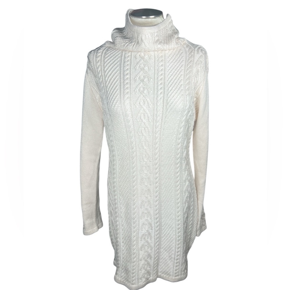 Women's Sweater Dress  Long High turtle Neck Versatile Knitted Sweater Dress XL